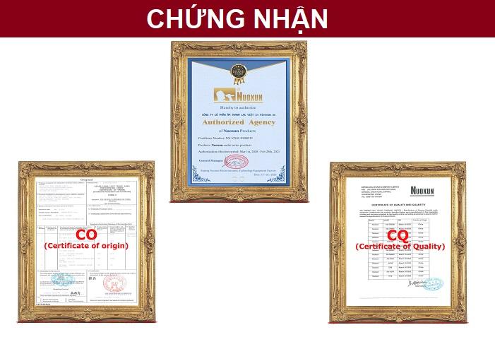 Chứng nhận ủy quyền sử dụng thương hiệu Nuoxun cho Lạc Việt tại thị trường Việt Nam.