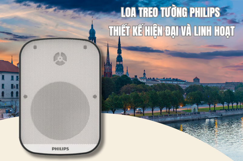 Loa treo tường Philips - Thiết kế hiện đại và linh hoạt