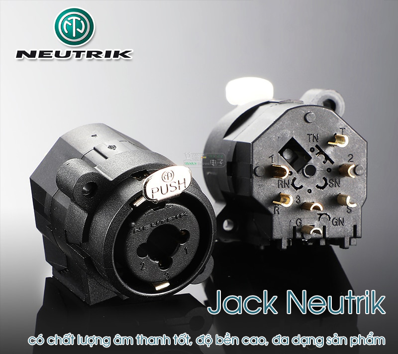 Jack Neutrik có chất lượng âm thanh tốt, độ bền cao, đa dạng sản phẩm