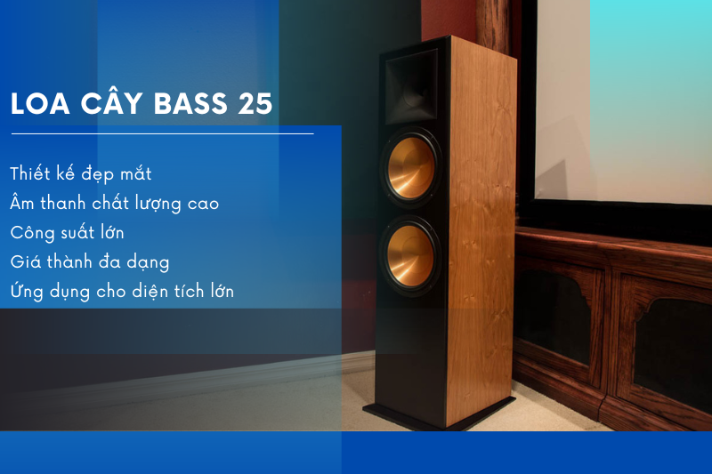 Loa cây bass 25 tích hợp nhiều ưu điểm nổi bật