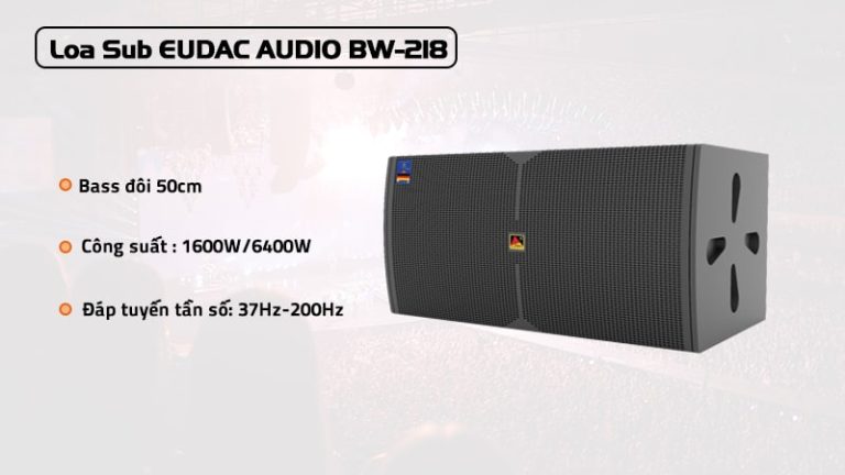 EUDAC BW218 cho âm thanh mạnh mẽ 
