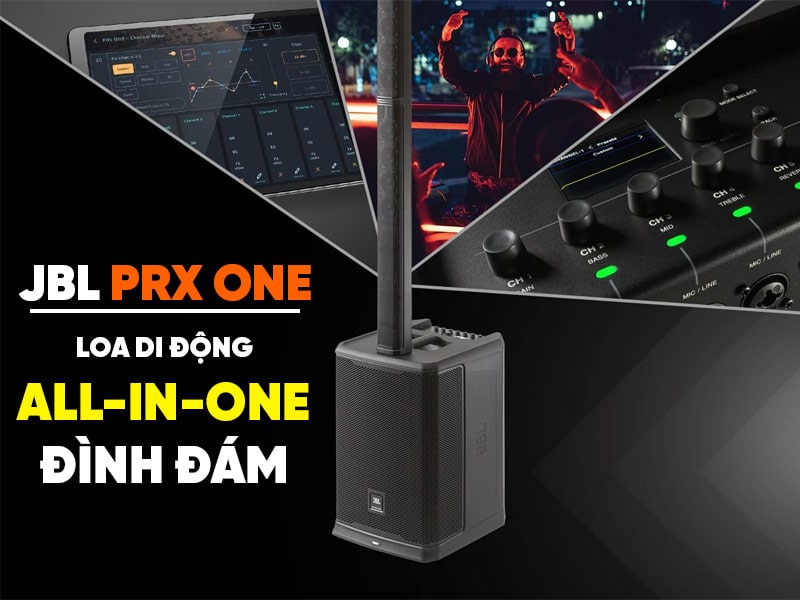 Loa jbl 2000w PRX One sở hữu công nghệ cao, tính năng đa dạng hỗ trợ tái tạo âm thanh tuyệt vời