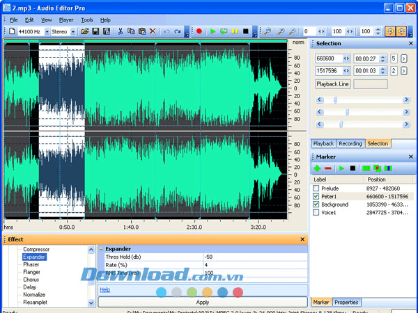 Phần mềm chỉnh sửa nhạc Akram Audio Editor