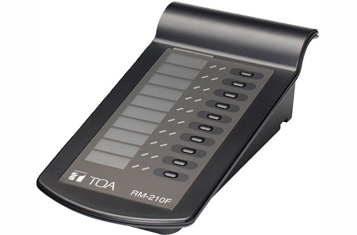 TOA RM-300X được nối tối đa tới 10 bộ bàn phím mở rộng RM-210F