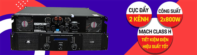 Cục đẩy JKAudio H2800 sở hữu 2 kênh đầu ra, đánh âm hoàn hảo