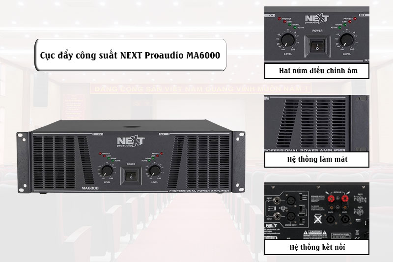 Cục đẩy NEXT MA6000 gây ấn tượng ngay từ cái nhìn đầu tiên với vẻ ngoài mạnh mẽ