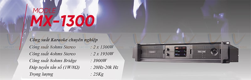 Cục đẩy King MX-1300 là thiết bị có tích hợp rất nhiều tính năng hiện đại hàng đầu.