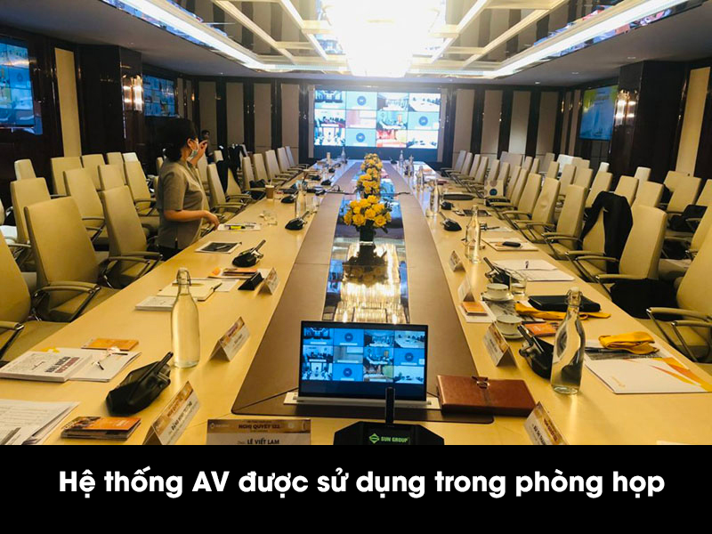 Hệ thống AV được sử dụng trong phòng họp 