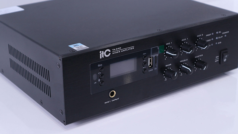 ITC TA-240 được thiết kế với đèn báo nguồn, khi nguồn điện lưới được kết nối và bật công tắc nguồn