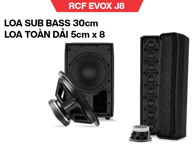Loa RCF EVOX J8 sở hữu hệ thống tái hiện âm chuyên nghiệp