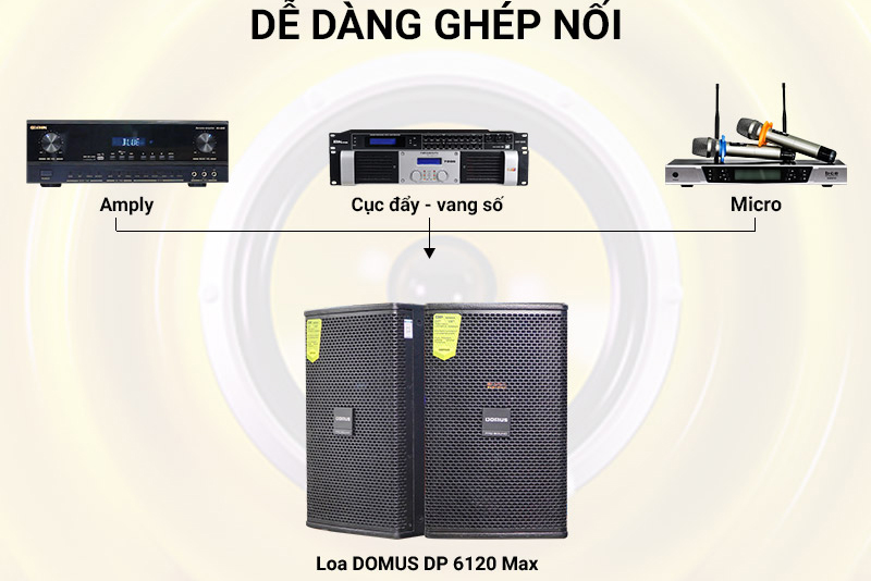 Domus DP6120 MAX kết nối dễ dàng cùng nhiều thiết bị âm thanh 