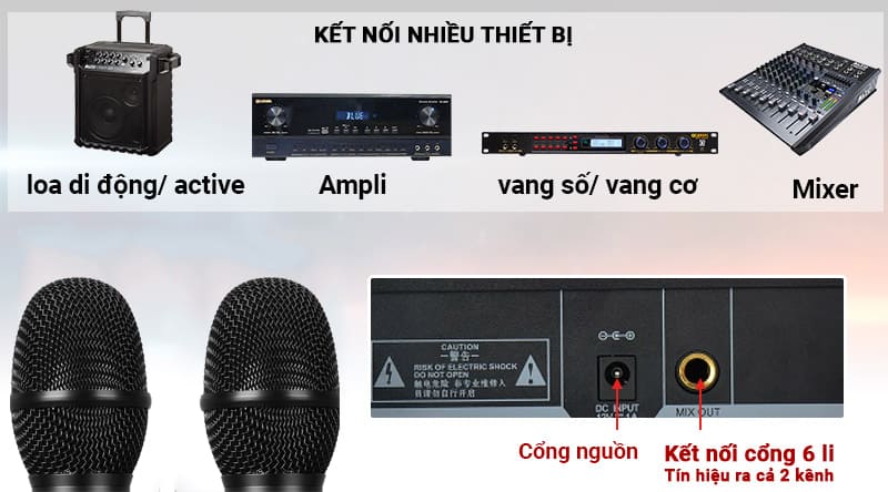 Nuoxun QT380-2 kết nối dễ dàng với các thiết bị âm thanh khác