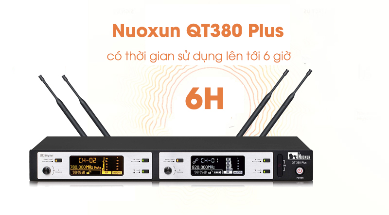 Nuoxun QT380 Plus có thời gian sử dụng lên tới 6 giờ