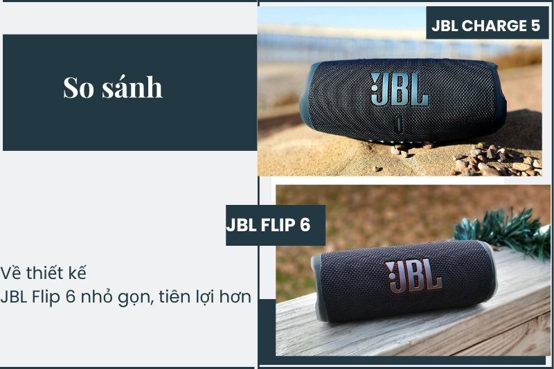 JBL Flip 6 có thiết kế nhỏ gọn hơn