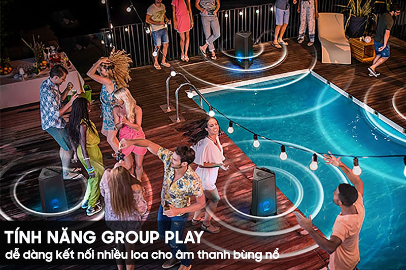 Tính năng Group Play của loa tháp Samsung