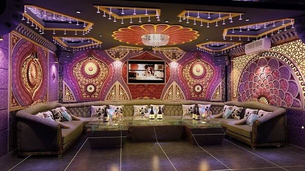 Phòng karaoke bình dân diện tích từ 20 - 25 m2, phòng cao cấp 40 - 45m2